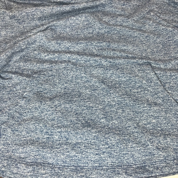 Athleta Girl Uptempo Hooded Top L/12 Blue Space Dye Long Sleeve Pockets - Picture 6 of 9